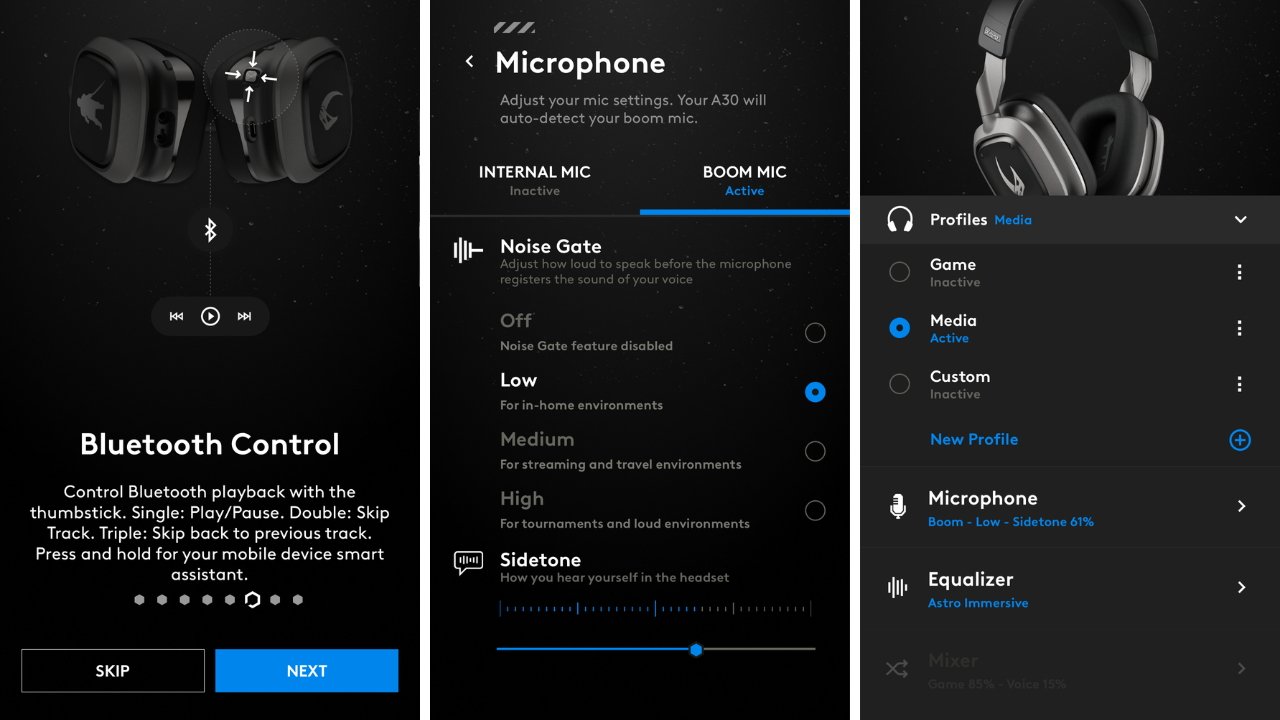 Aplikace Logitech G vám umožní doladit nastavení zvuku a mikrofonu vaší náhlavní soupravy