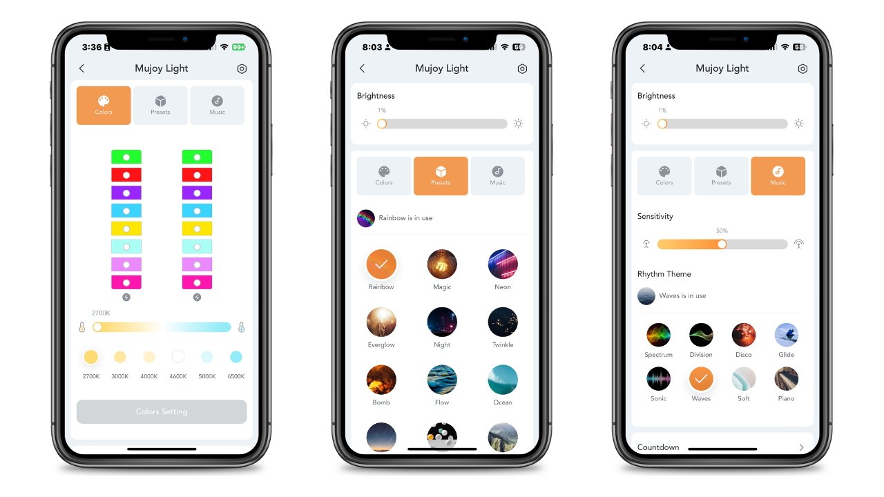 Uživatelé mají spoustu přizpůsobení osvětlení pomocí aplikace Aidot