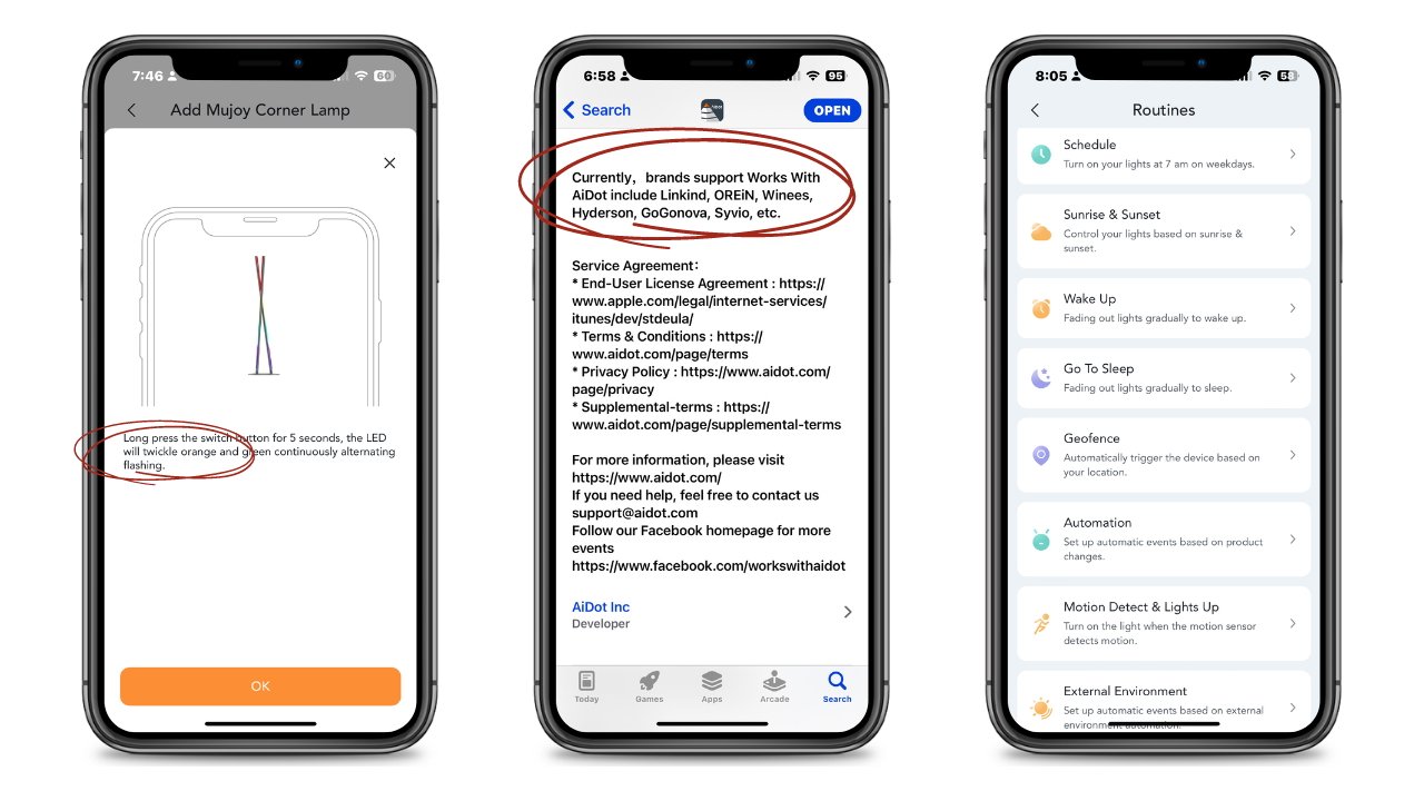 Nastavení bylo matoucí kvůli nejednoznačným slovům a neuvedení Mujoy jako podporované značky, ale bylo snadné nastavit rutiny