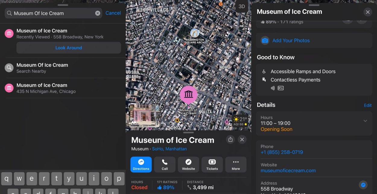 Známá místa můžete hledat podle jejich názvu, nikoli podle adresy.
