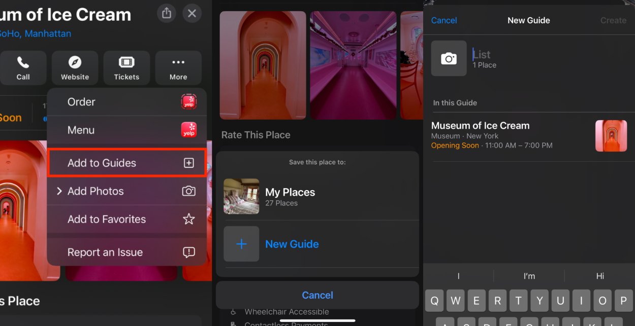 Průvodci jsou v podstatě sbírky oblíbených míst, které vám pomohou je uspořádat, například na dovolenou.