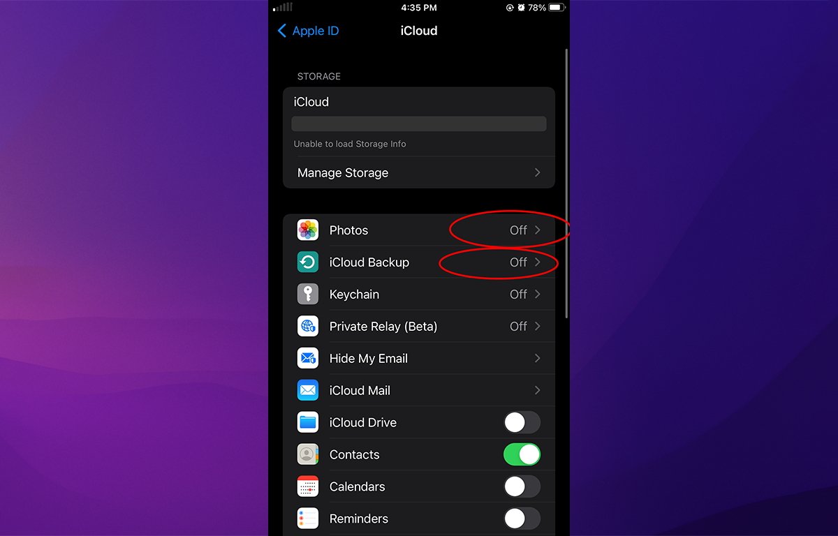 Zapněte nebo vypněte každou aplikaci.