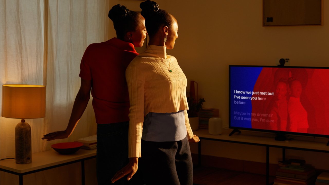 Karaoke zobrazené na Apple TV