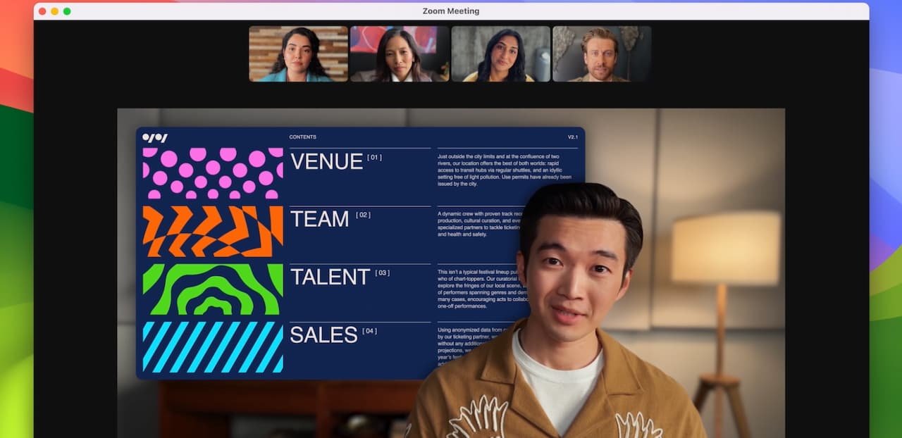 Překryvná vrstva v systému macOS Sonoma