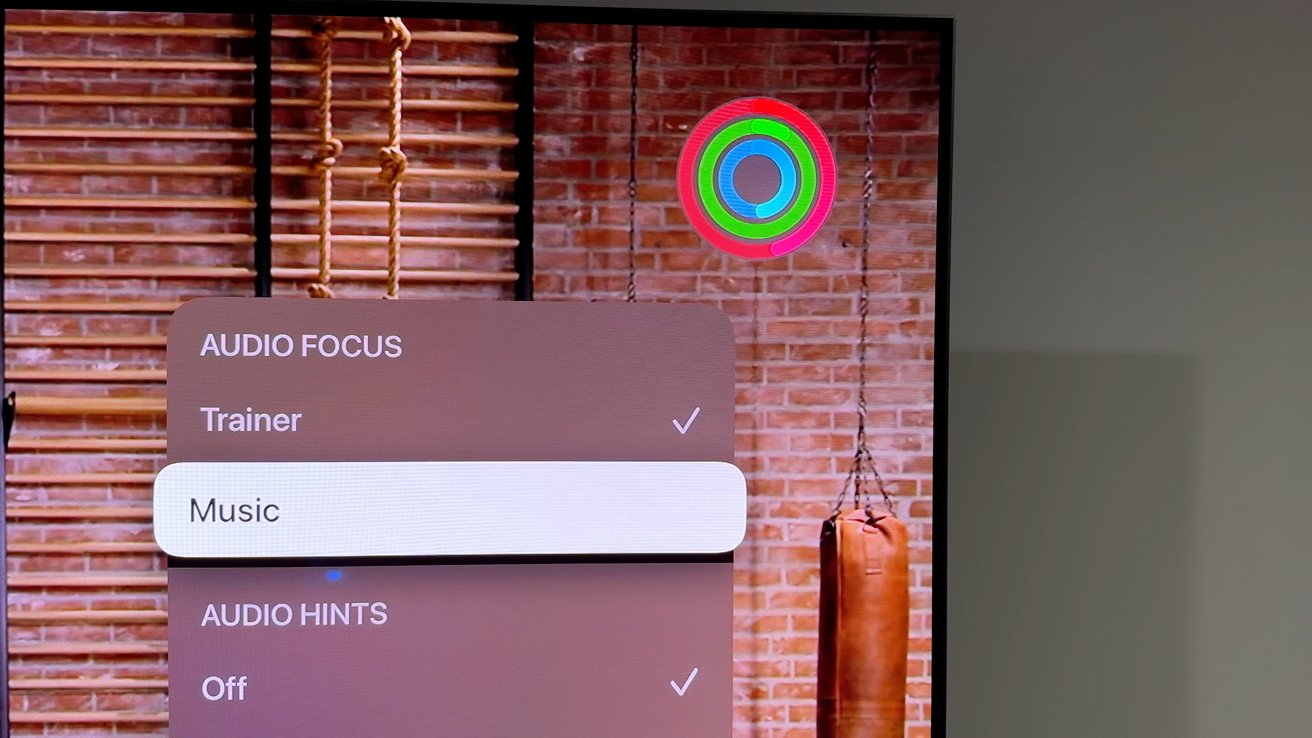 Zaměření zvuku v Apple Fitness+