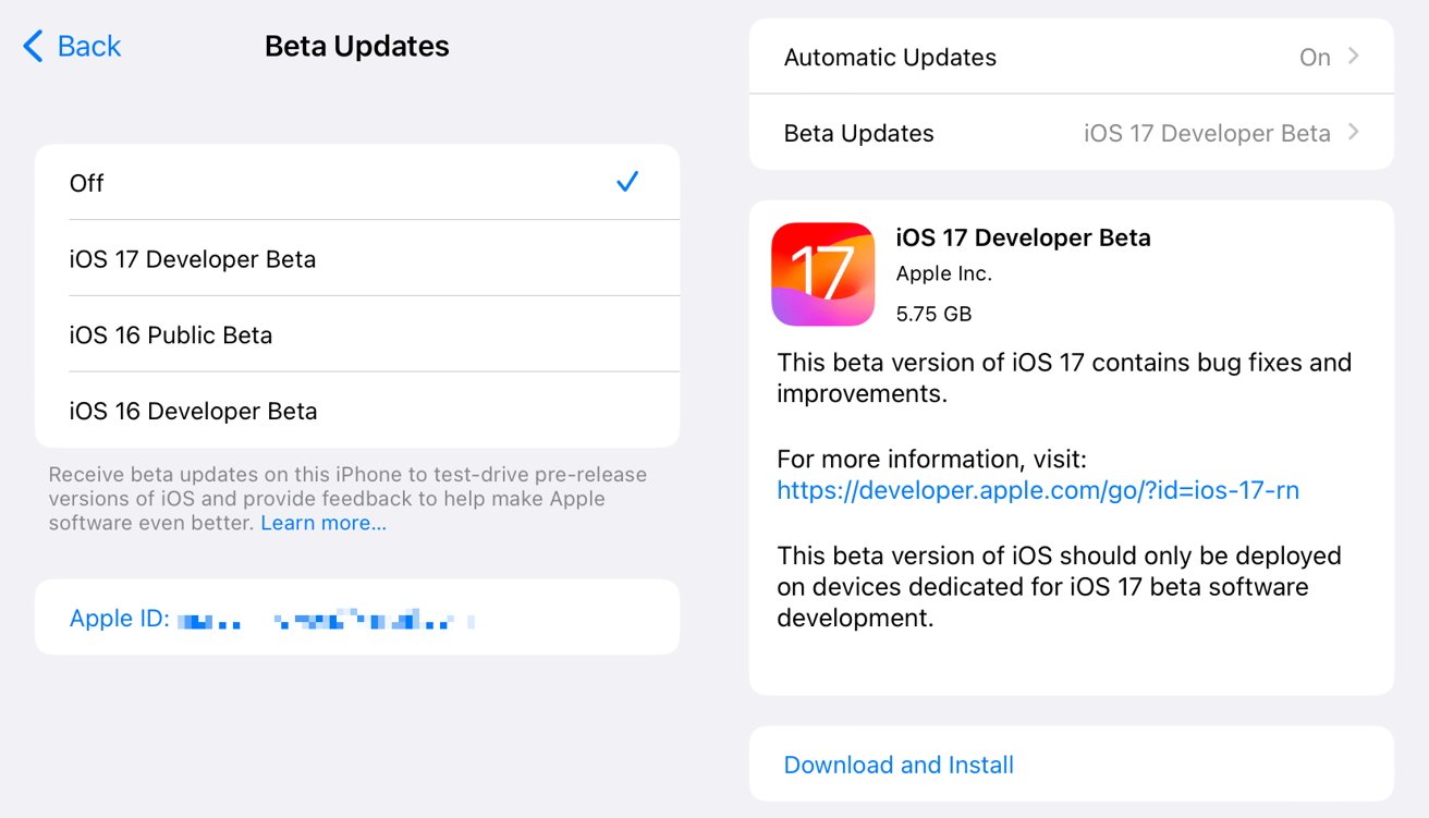 Apple iOS 17 beta je k dispozici brzy, náhodou