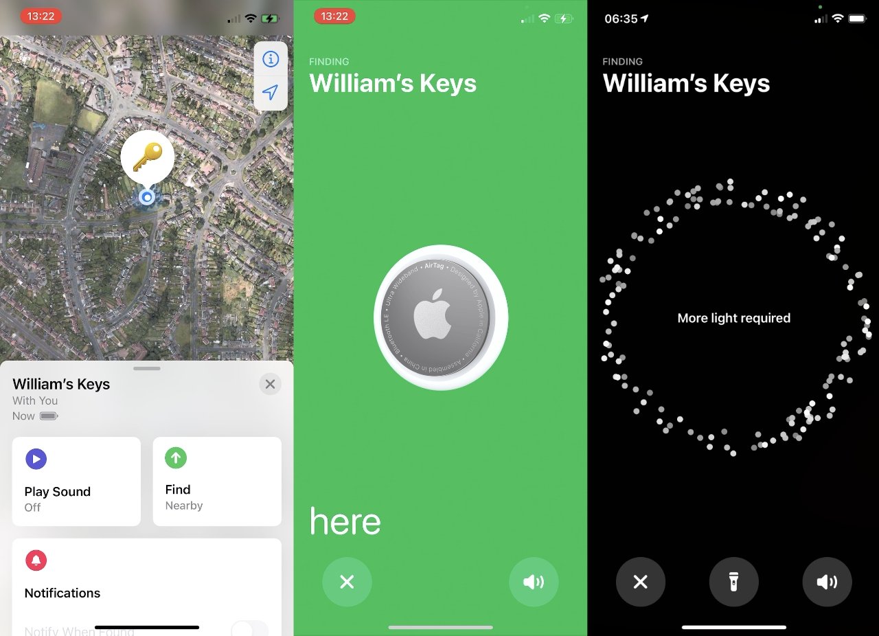 Nalezení AirTag na iPhone