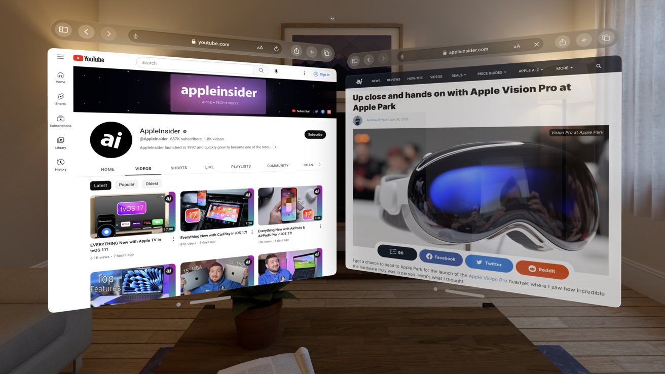 visionOS spouští aplikace ve 3D prostředí