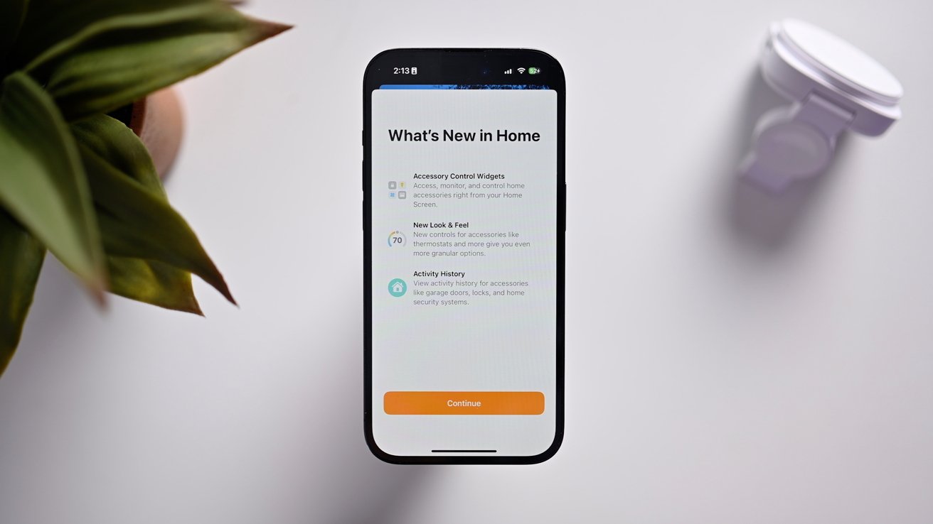 Úvodní obrazovka domácí aplikace