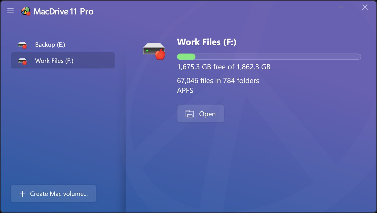 OWC MacDrive 11 Pro slouží k přístupu k jednotkám APFS na PC