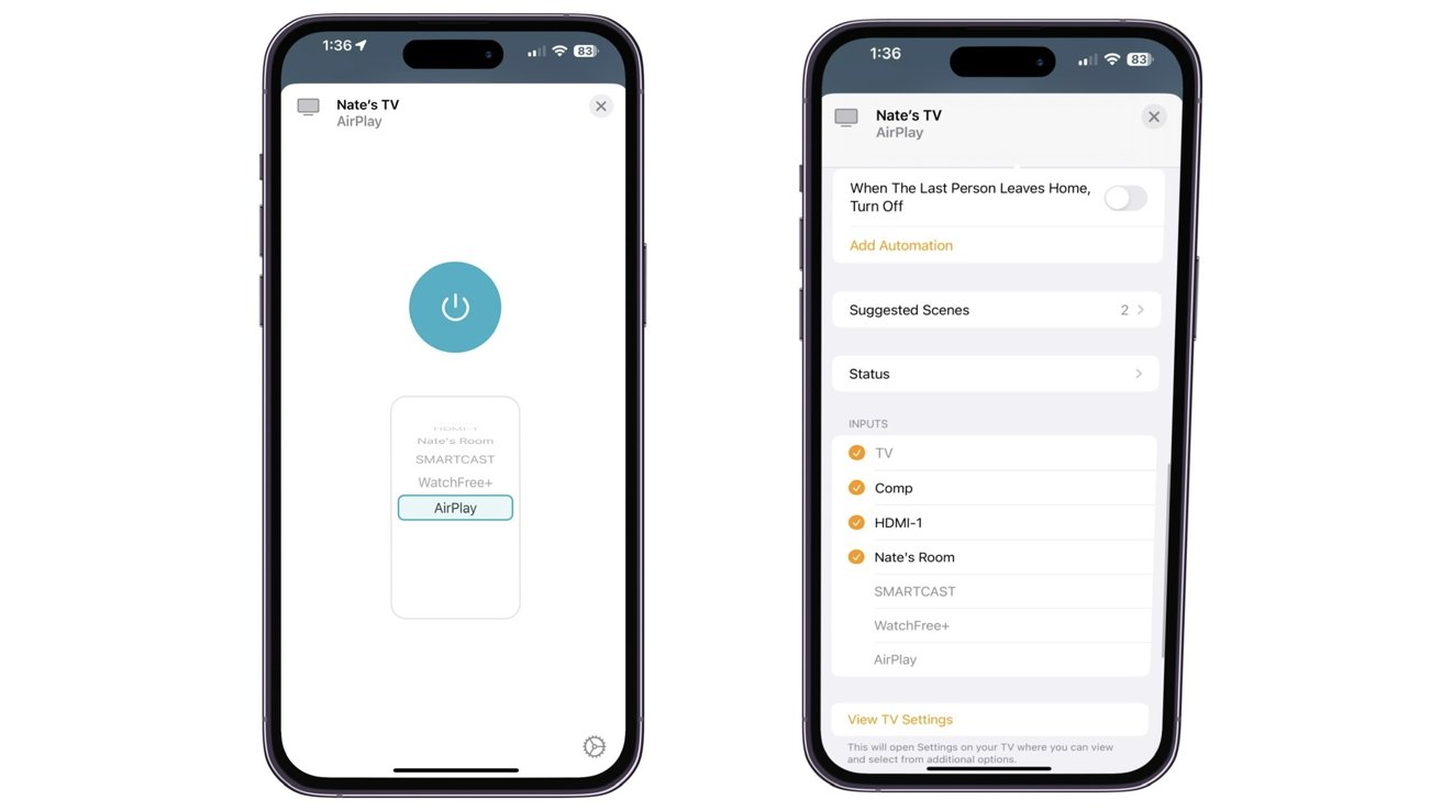 Vizio D-Series Full HD Smart TV v aplikaci Domácnost