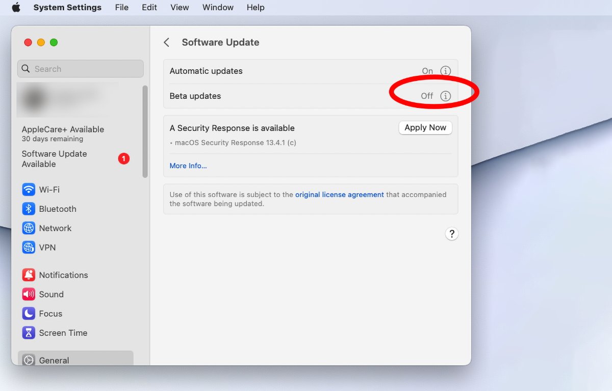 Klepněte na tlačítko Informace.