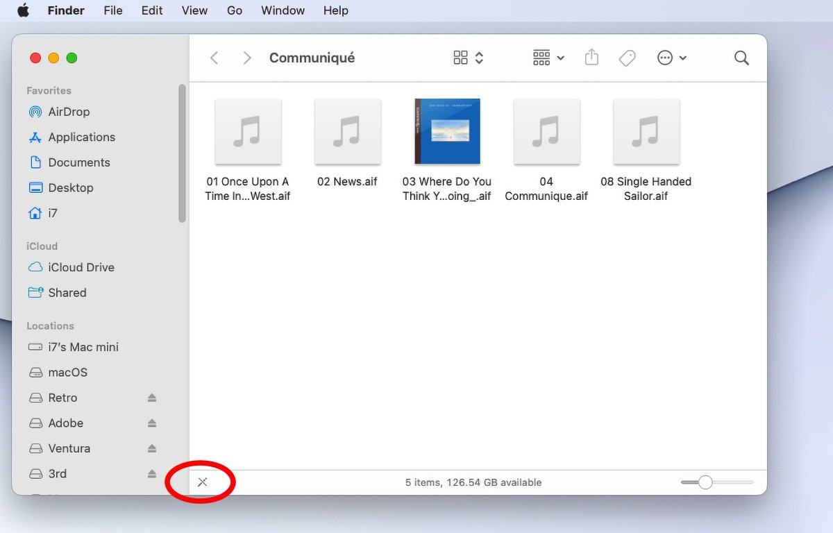 Ikona uzamčené složky ve Finderu.