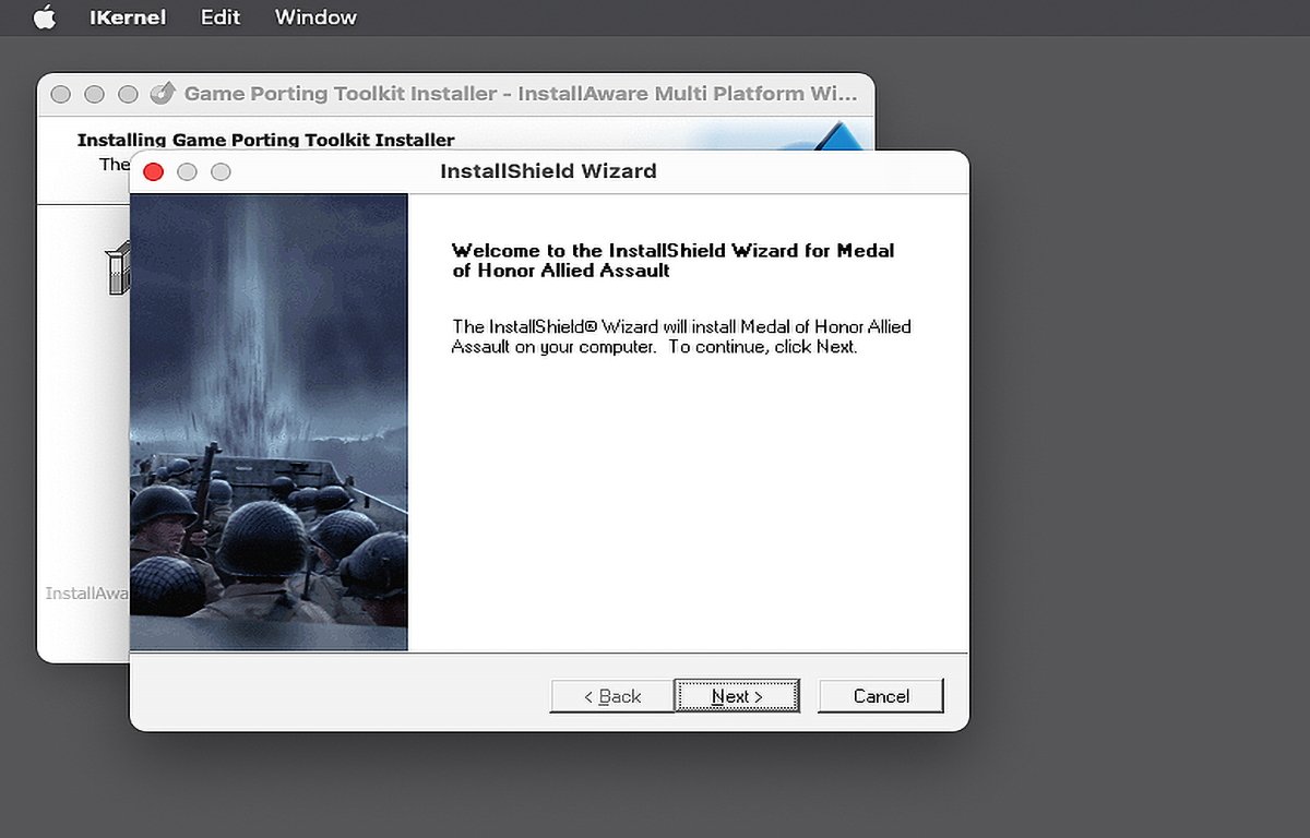 Instalační program hry běží.