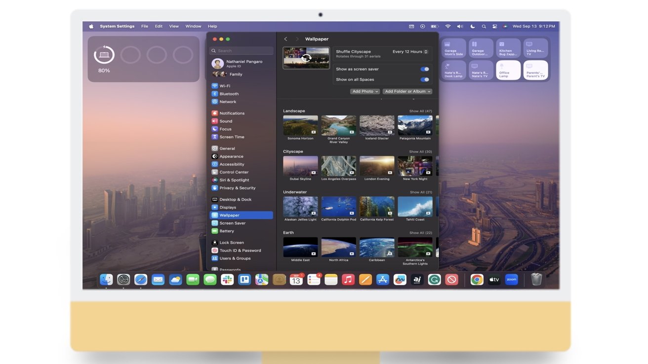 Možnosti spořiče obrazovky
