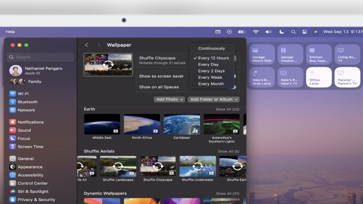 Možnosti času náhodného přehrávání spořiče obrazovky