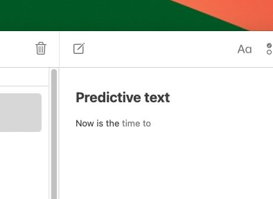 Aplikace v macOS Sonoma nyní mohou navrhovat automatické doplňování frází
