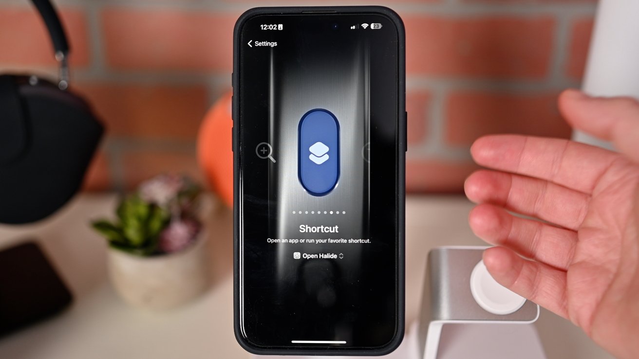 Akční tlačítko pro spuštění Halide