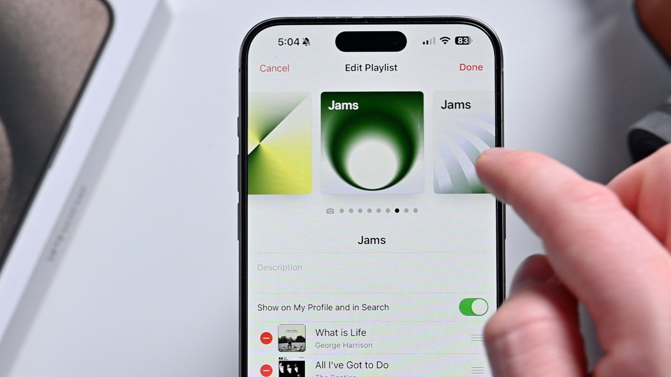 Nová možnost kresby seznamu skladeb