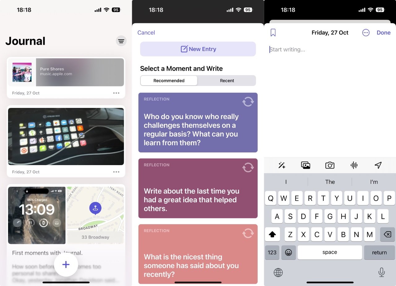 Návrhy můžete přijmout nebo je ignorovat, ale stále musíte nejprve klepnout na znaménko plus a poté na tlačítko Nová položka