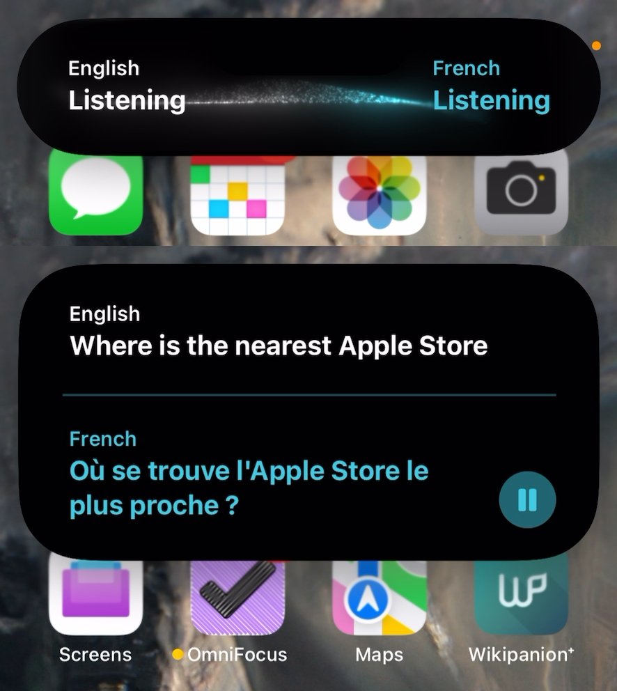 Stiskněte a podržte akční tlačítko a vše, co řeknete, bude přeloženo