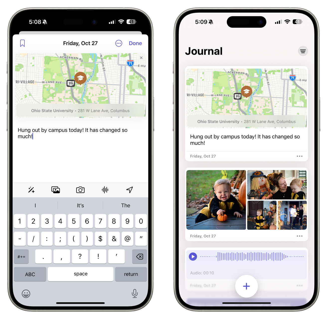 Příspěvky v aplikaci Deník