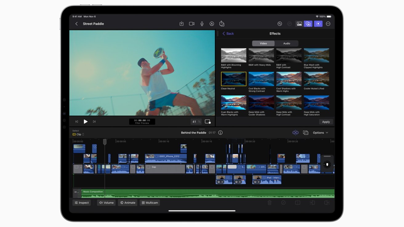 Final Cut Pro pro iPad získává více efektových filtrů