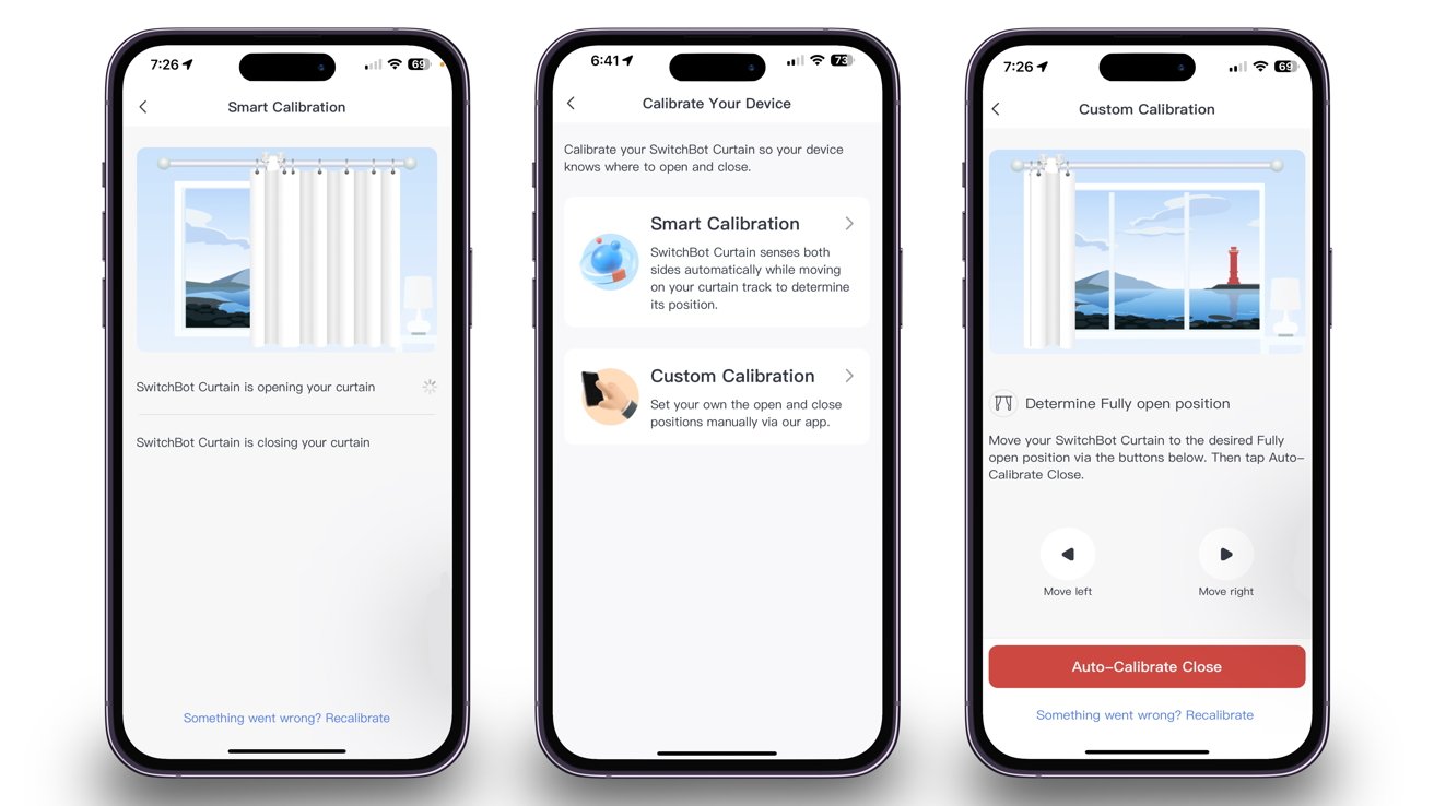 Recenze SwitchBot Curtain 3: Nastavení kalibrace