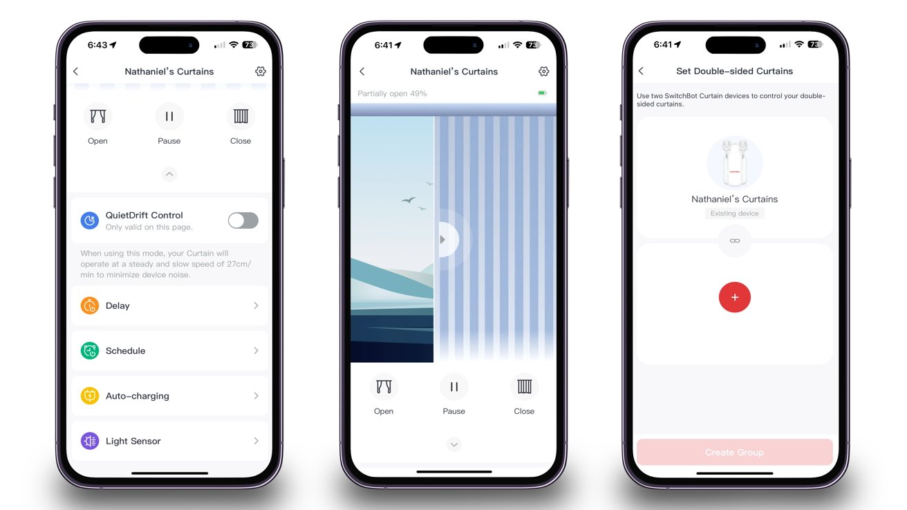 Recenze SwitchBot Curtain 3: Ovládací prvky aplikace SwitchBot