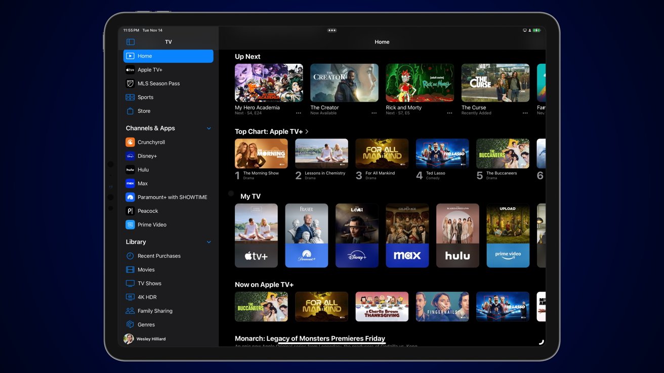 Nové rozhraní aplikace Apple TV