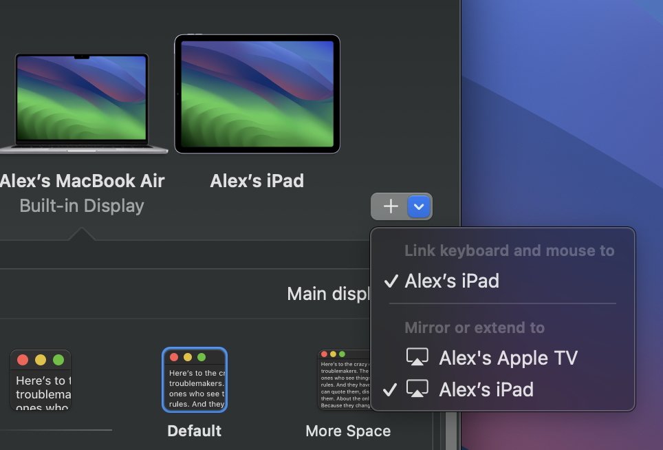 Nejprve budete muset nastavit displej iPadu v SideCar.