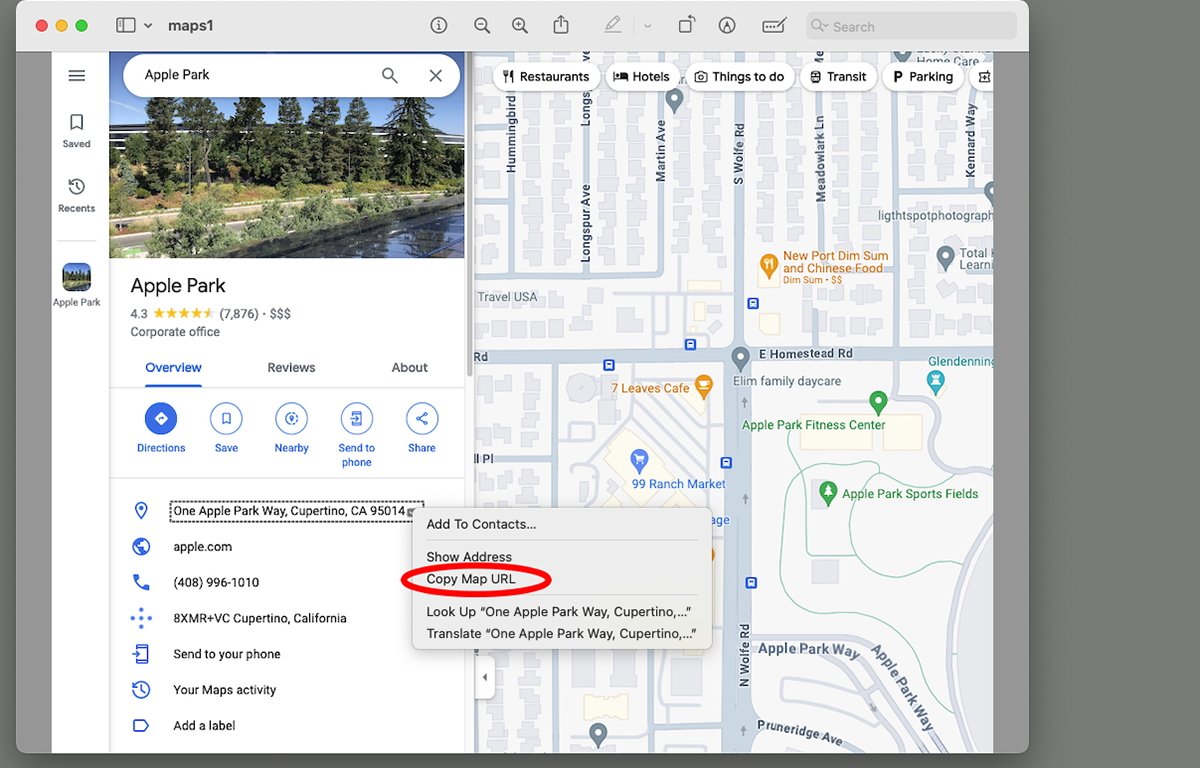 Najeďte myší a klikněte na adresu se stisknutou klávesou Ctrl.