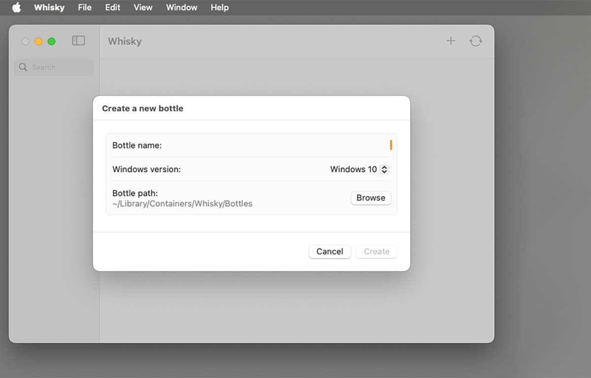 Zadejte název a vyberte verzi systému Windows.